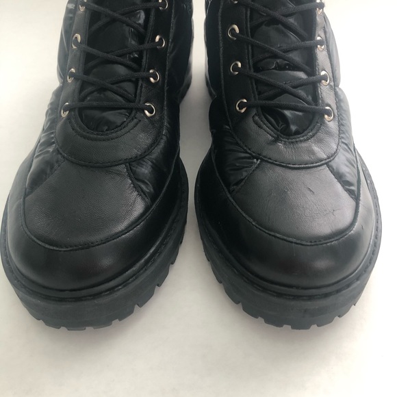 SCHUTZ Amaris Puffer Hiking Boot Black Size 8 - Picture 9 of 13